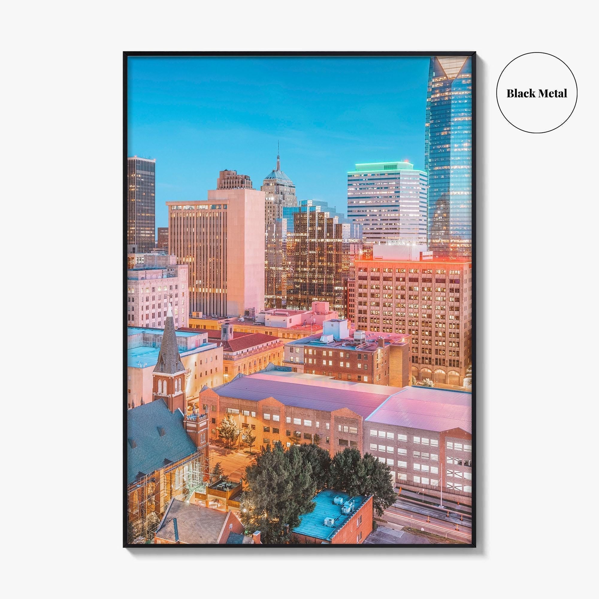 Oklahoma City Skyline Fine Art Photo Print, Oklahoma USA Wall Decor Poster, OKC
