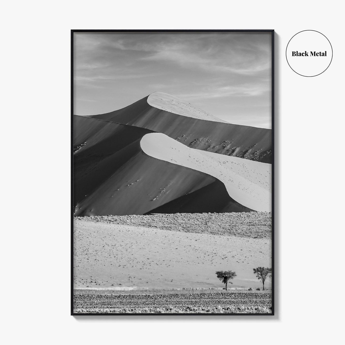 Namibia Black and White Fine Art Photo Print, Namib Desert Dune, Namib-Naukluft Poster