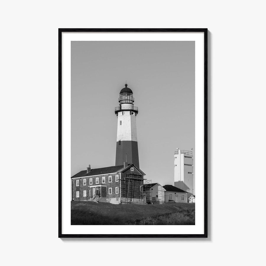 Montauk Point Lighthouse Black and White Fine Art Photo Print, Long Island NY Poster