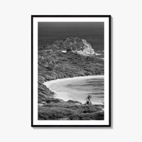 Half Moon Bay Black and White Fine Art Photo Print, Antigua Poster, Freetown Poster