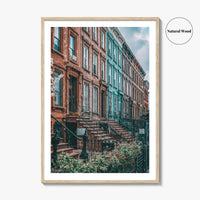 Bushwick Fine Art Photo Print, Brooklyn, NYC, New York, USA, Brownstones, Wall Decor Poster