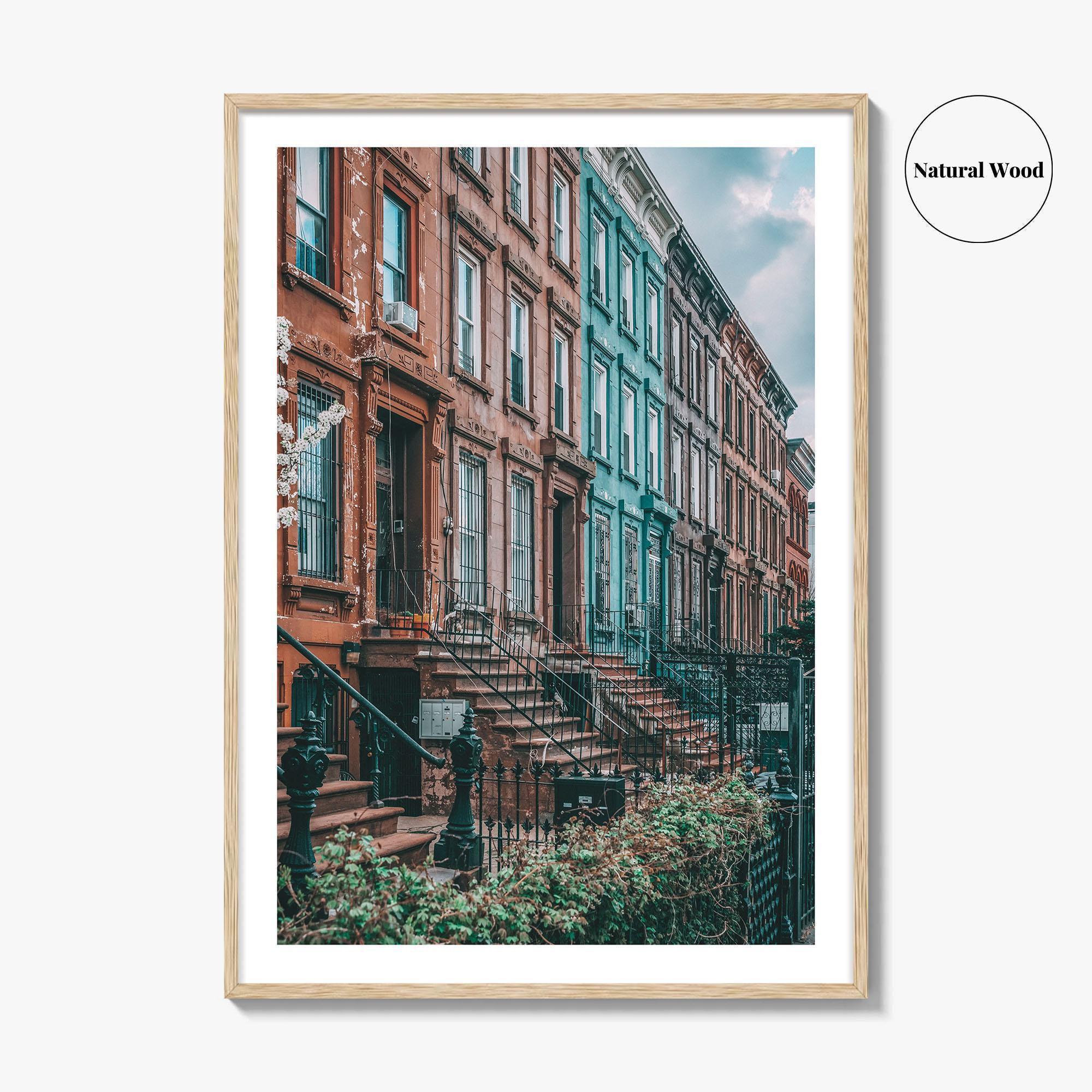 Bushwick Fine Art Photo Print, Brooklyn, NYC, New York, USA, Brownstones, Wall Decor Poster