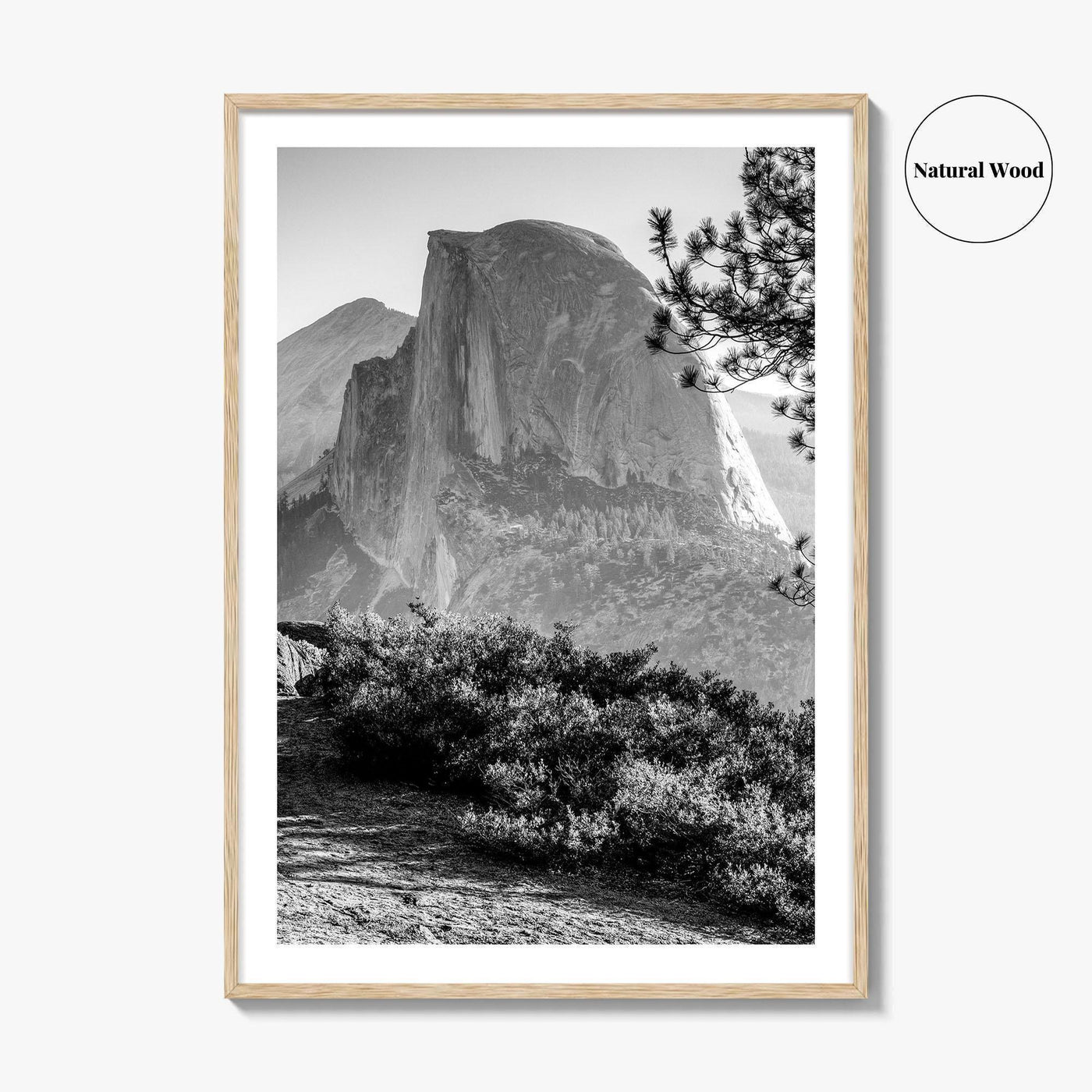 Half Dome Black and White Fine Art Photo Print, Yosemite National Park, California Poster
