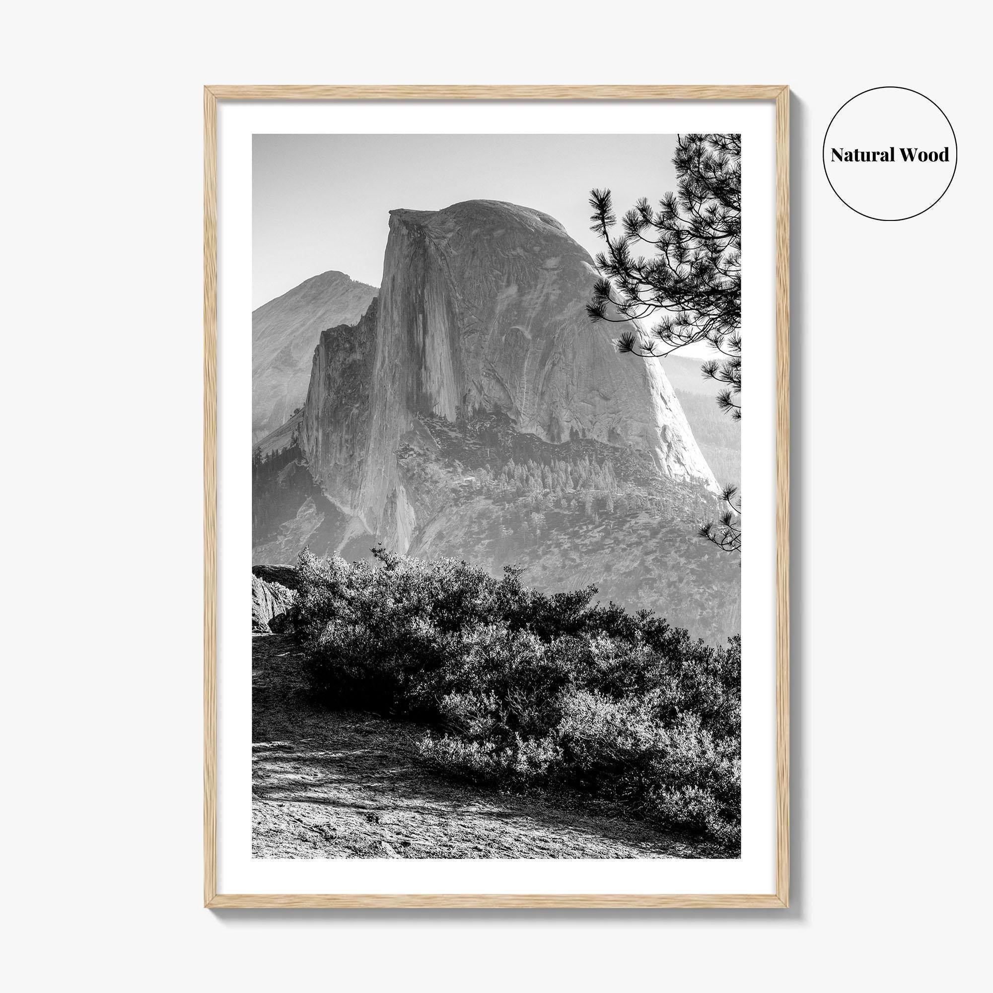 Half Dome Black and White Fine Art Photo Print, Yosemite National Park, California Poster