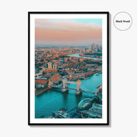 London Skyline Fine Art Photo Print, Thames River, England, UK, Wall Decor, Poster