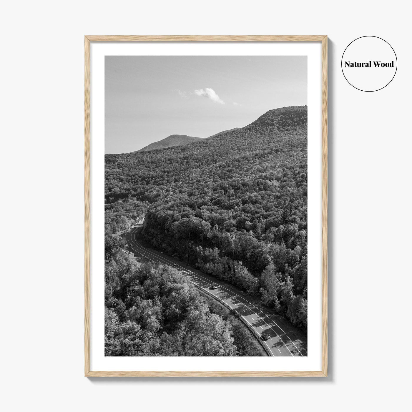 Catskill Mountains Black and White Fine Art Photo Print, New York Poster