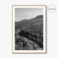 Catskill Mountains Black and White Fine Art Photo Print, New York Poster