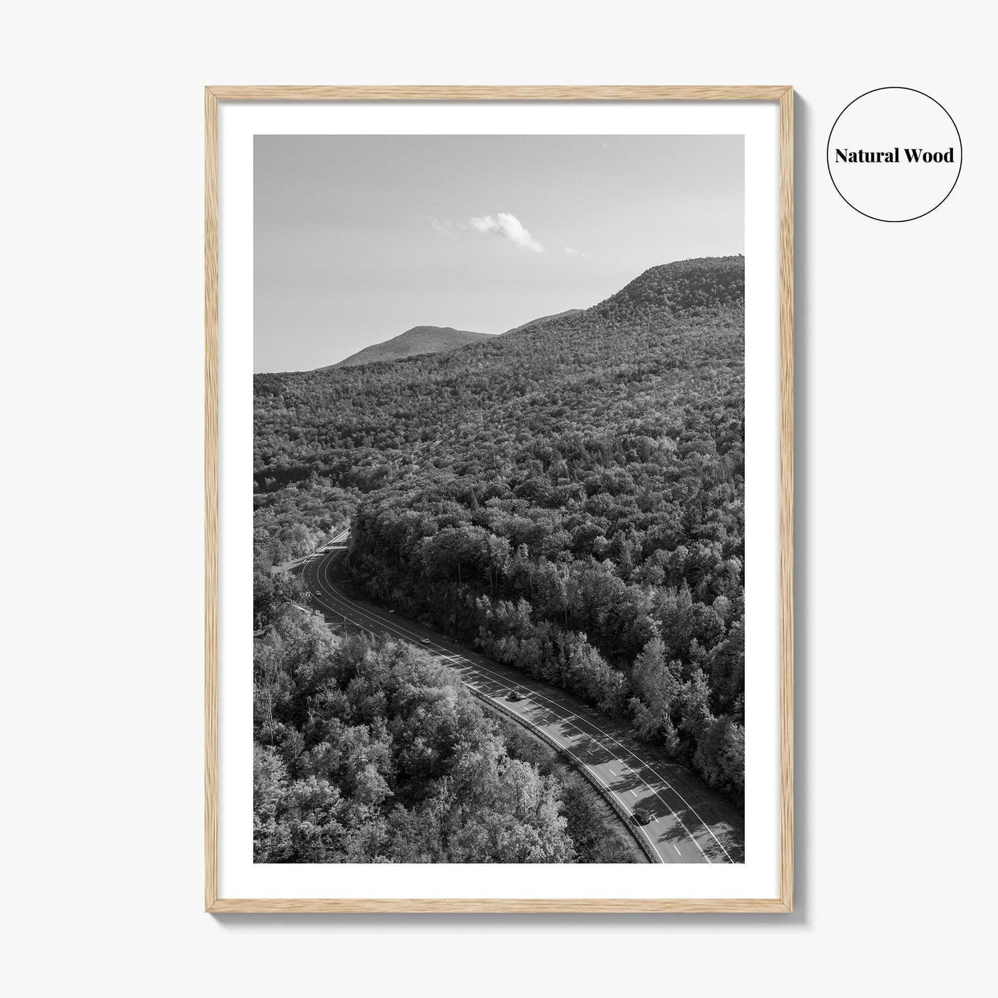 Catskill Mountains Black and White Fine Art Photo Print, New York Poster