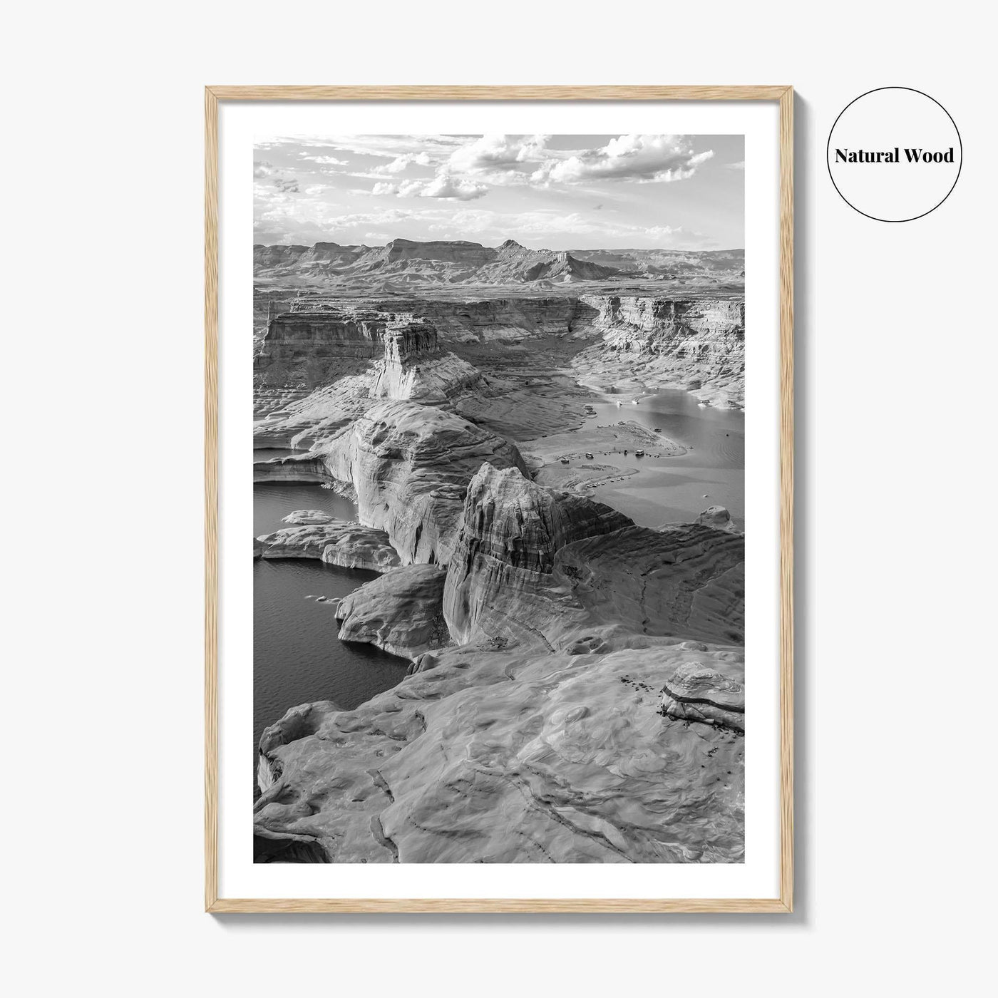 Lake Powell Black and White Fine Art Photo Print, Arizona Utah Poster, Glen Canyon