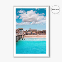 Huntington Beach Fine Art Photo Print, Lifeguard Tower, Pier, Orange County California USA
