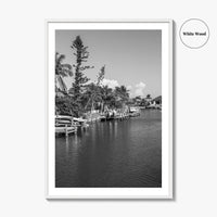 Marco Island Black and White Fine Art Photo Print, Naples Florida, USA Poster
