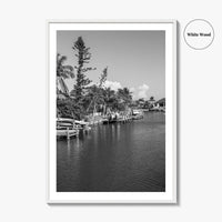 Marco Island Black and White Fine Art Photo Print, Naples Florida, USA Poster