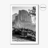 Half Dome Black and White Fine Art Photo Print, Yosemite National Park, California Poster