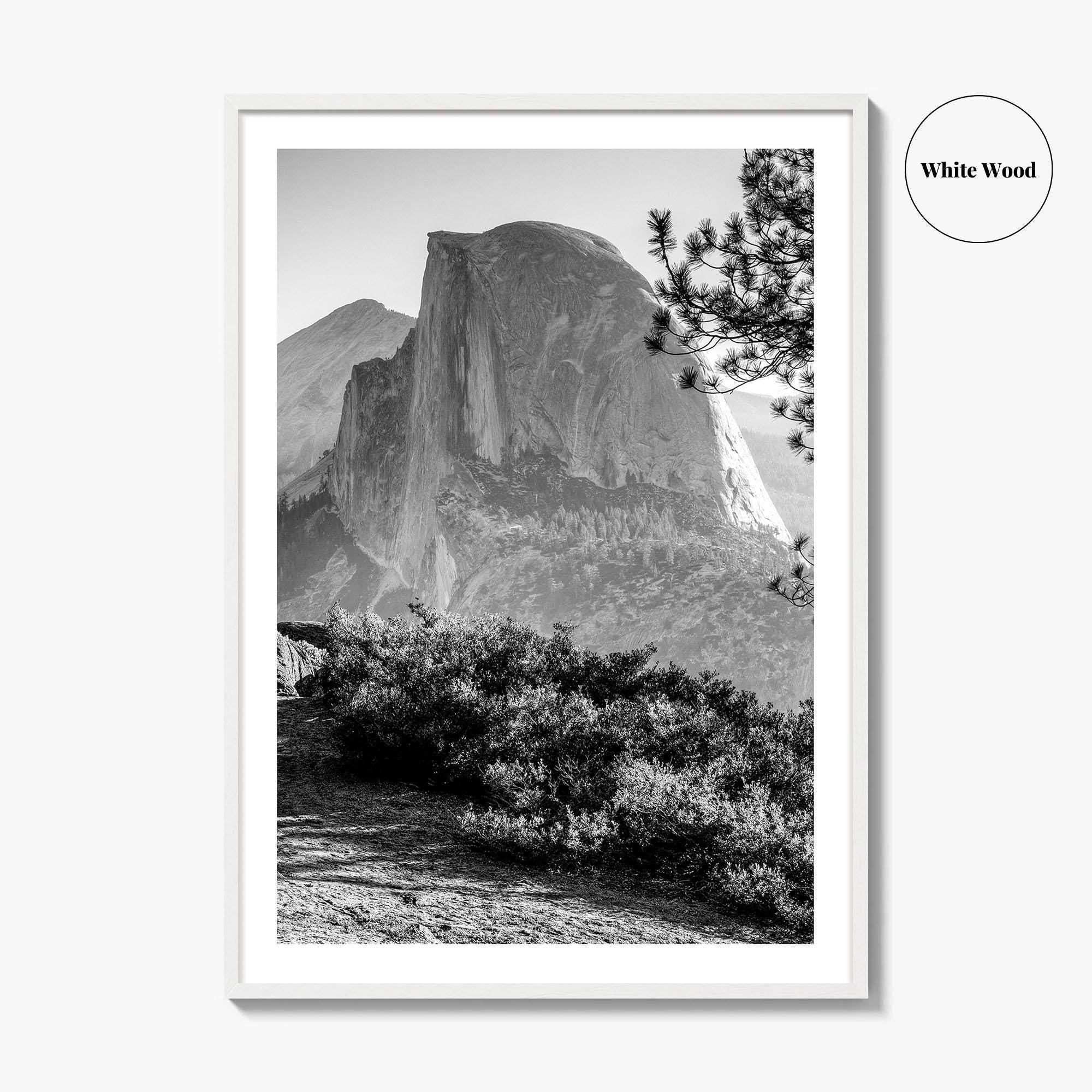 Half Dome Black and White Fine Art Photo Print, Yosemite National Park, California Poster