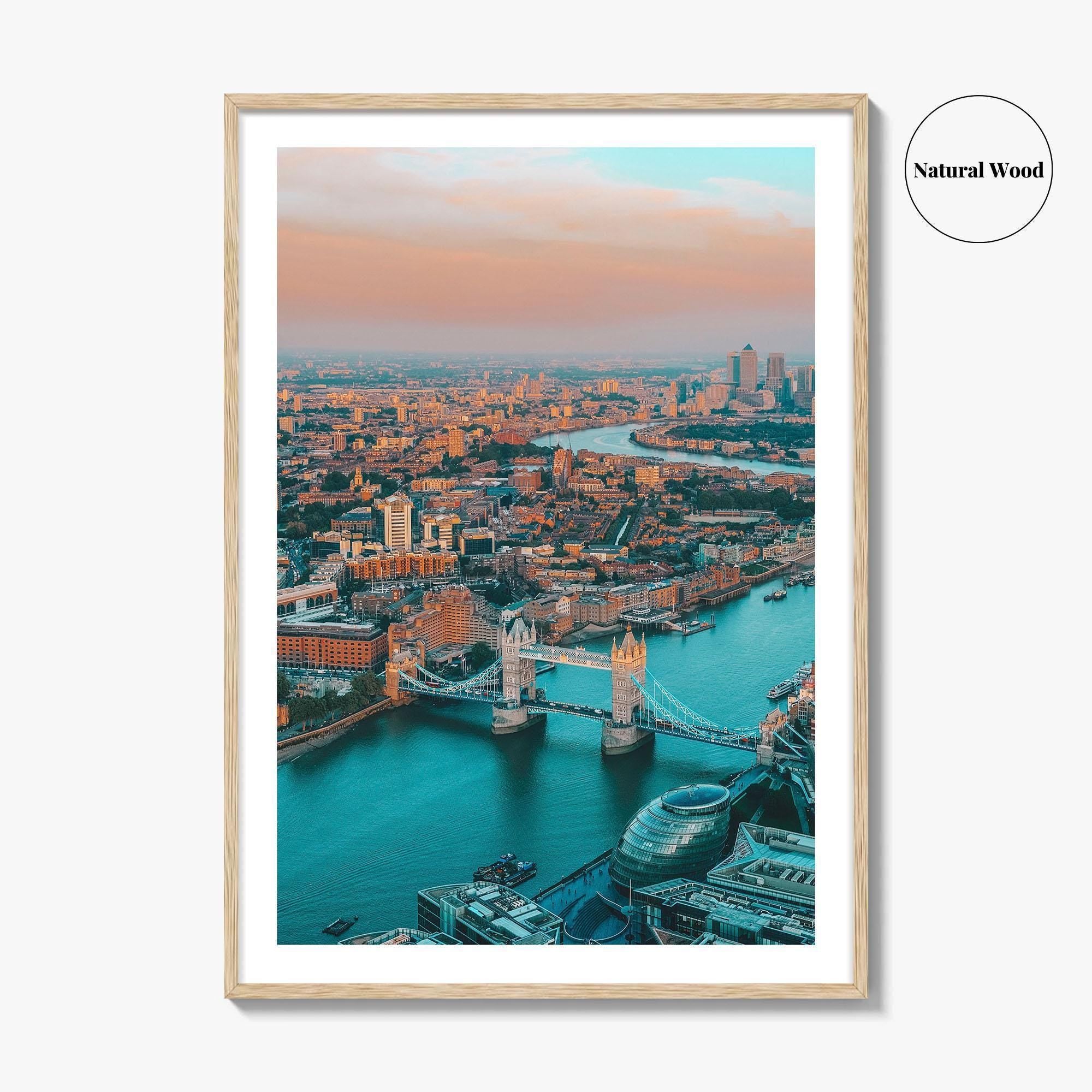 London Skyline Fine Art Photo Print, Thames River, England, UK, Wall Decor, Poster