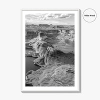 Lake Powell Black and White Fine Art Photo Print, Arizona Utah Poster, Glen Canyon
