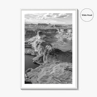 Lake Powell Black and White Fine Art Photo Print, Arizona Utah Poster, Glen Canyon