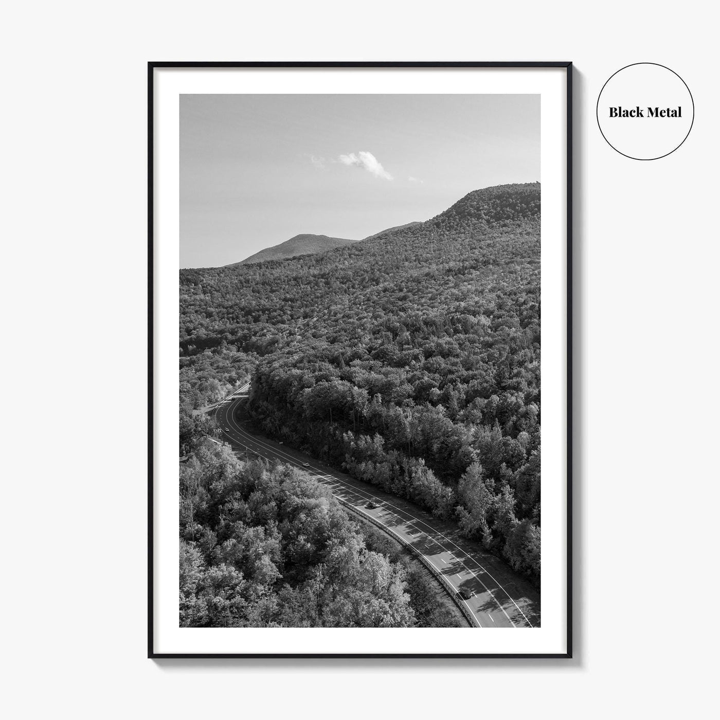 Catskill Mountains Black and White Fine Art Photo Print, New York Poster