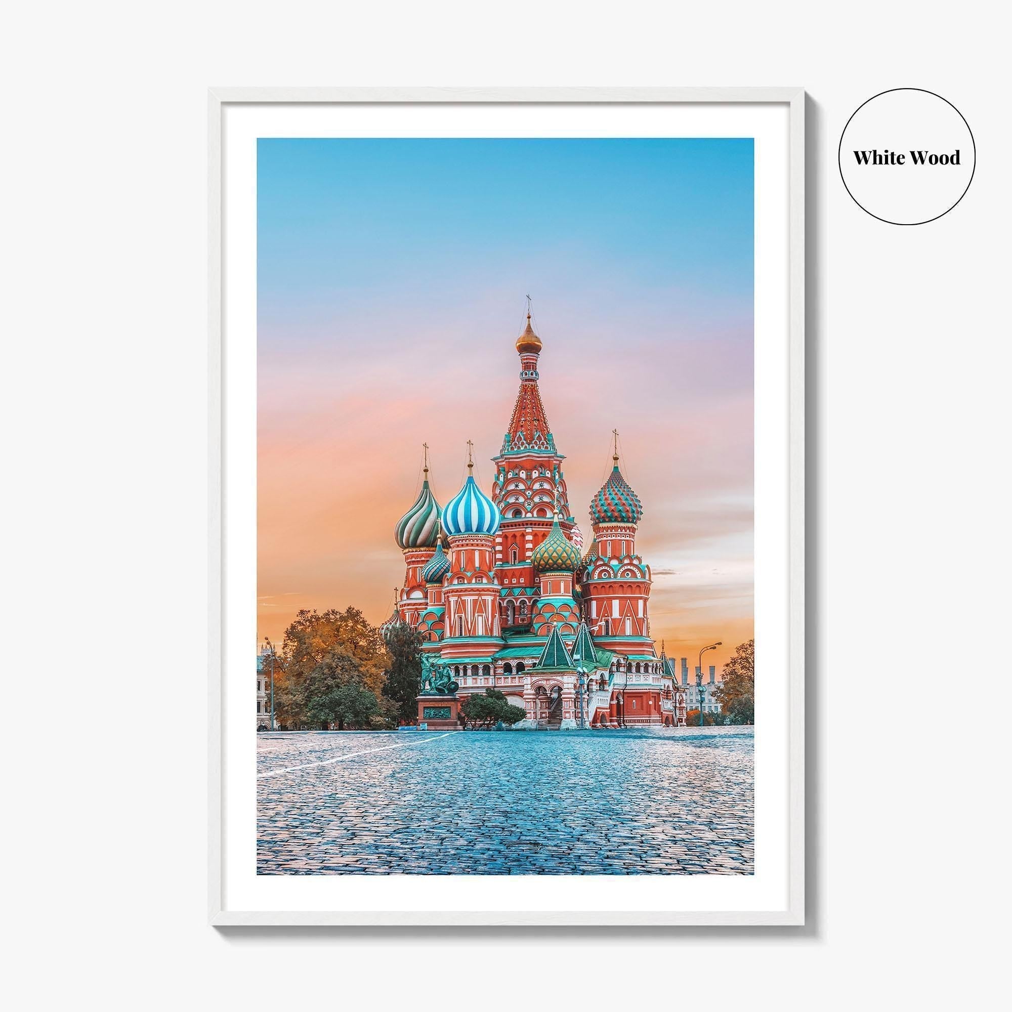 Moscow Russia Fine Art Photo Print, St Basil's Cathedral, Red Square, Poster