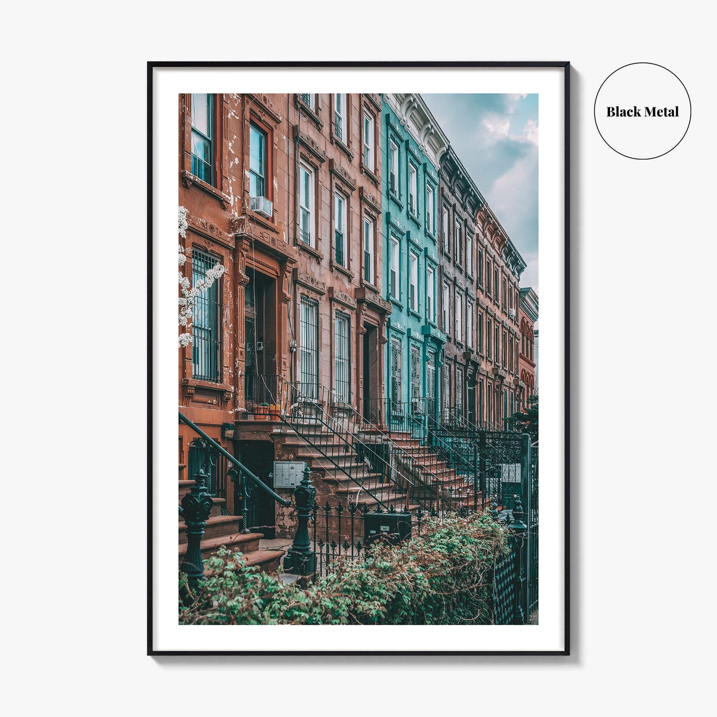 Bushwick Fine Art Photo Print, Brooklyn, NYC, New York, USA, Brownstones, Wall Decor Poster