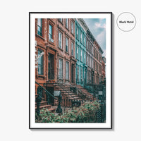 Bushwick Fine Art Photo Print, Brooklyn, NYC, New York, USA, Brownstones, Wall Decor Poster