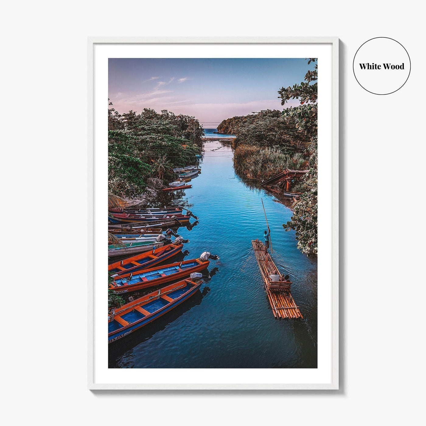 Jamaica Fine Art Photo Print, White River Rafting, St Ann, Ocho Rios Wall Poster