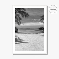 Key Largo Black and White Fine Art Photo Print, Florida Keys, Island Beach Poster
