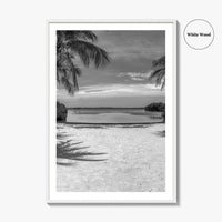 Key Largo Black and White Fine Art Photo Print, Florida Keys, Island Beach Poster