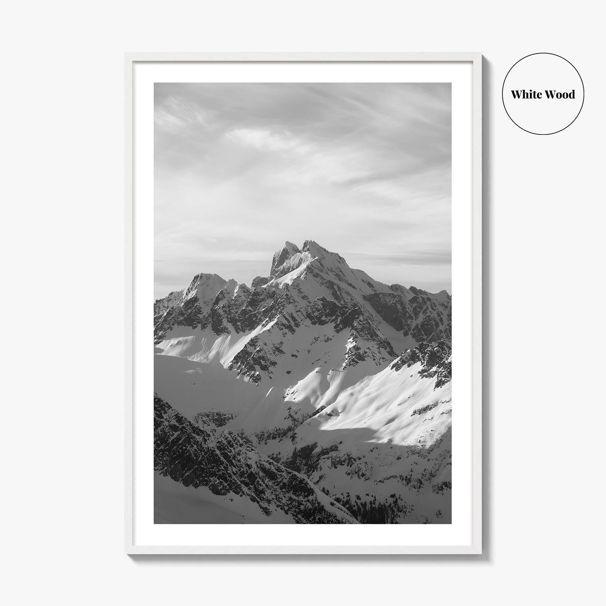 Tantalus Range Black and White Fine Art Photo Print, Squamish Vancouver Canada Poster