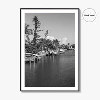 Marco Island Black and White Fine Art Photo Print, Naples Florida, USA Poster
