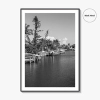 Marco Island Black and White Fine Art Photo Print, Naples Florida, USA Poster