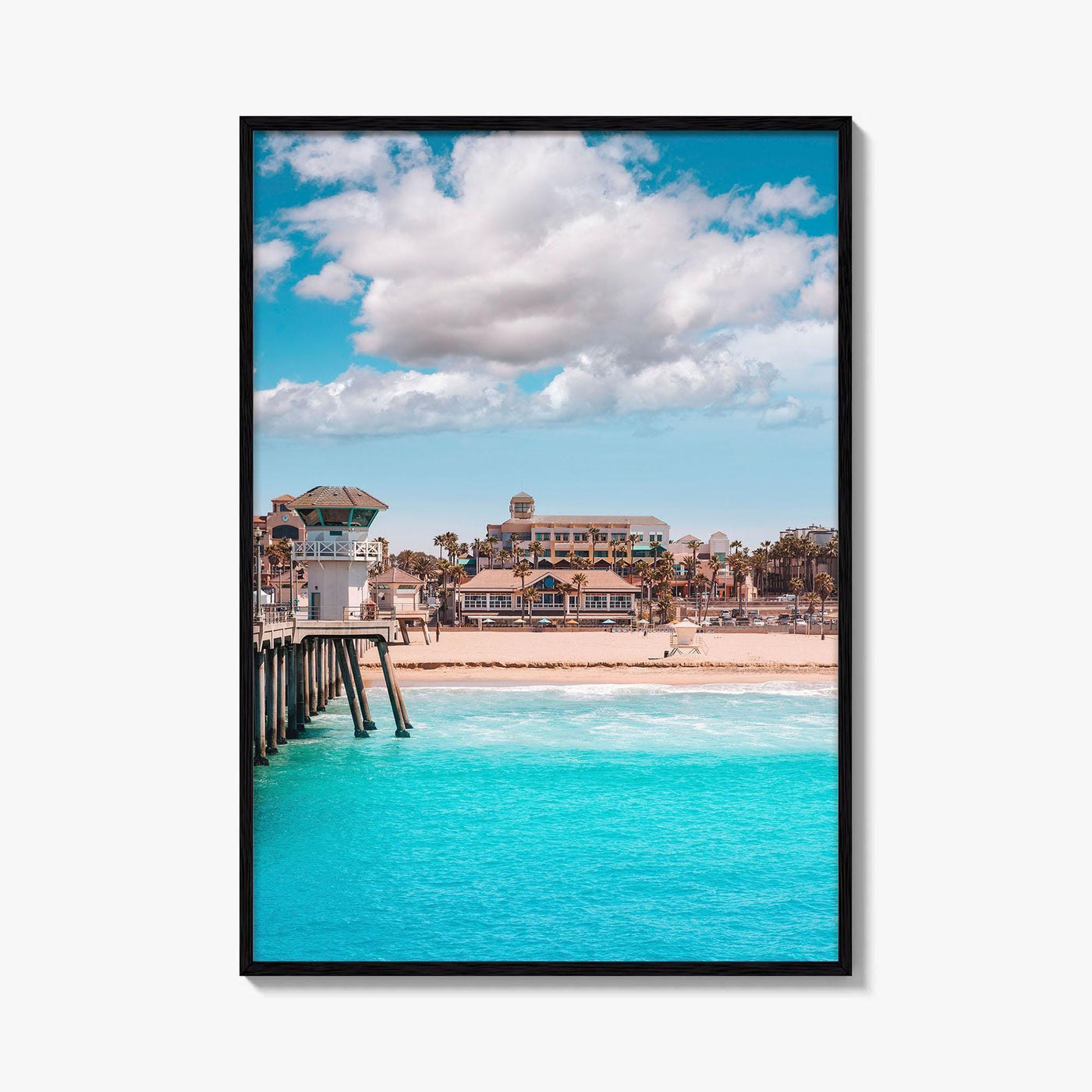 Huntington Beach Fine Art Photo Print, Lifeguard Tower, Pier, Orange County California USA