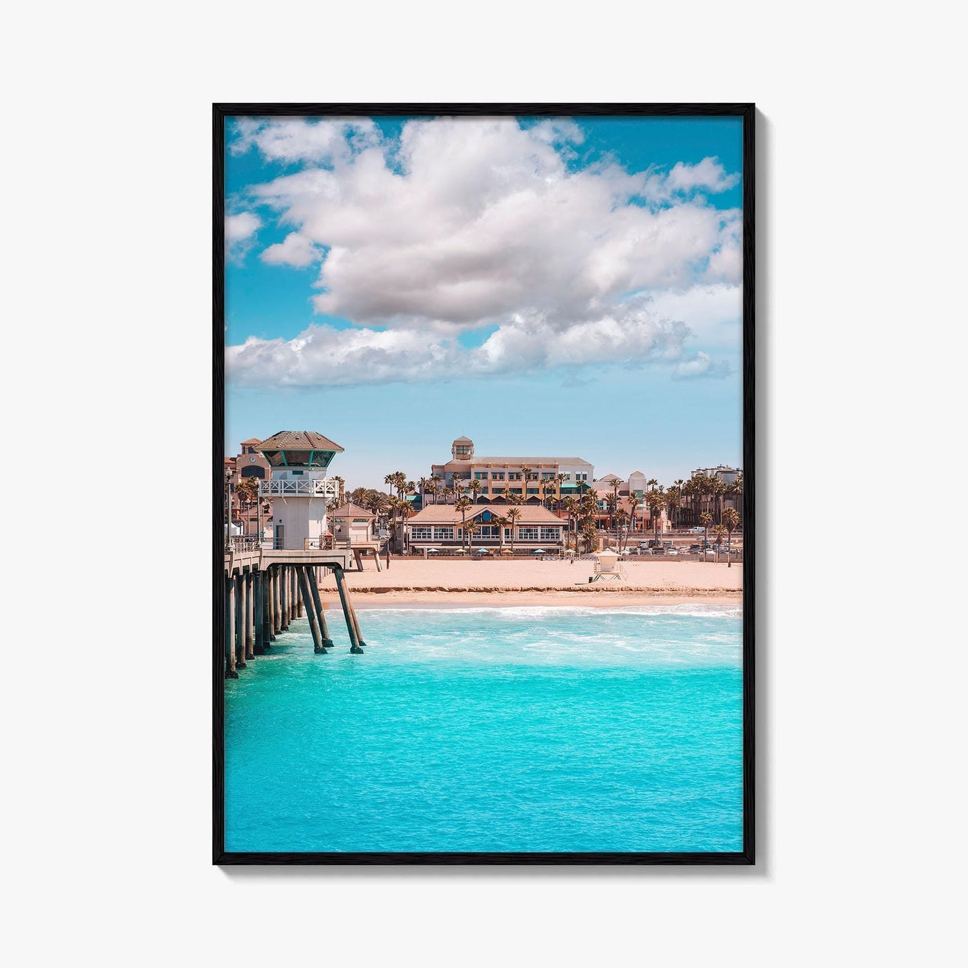 Huntington Beach Fine Art Photo Print, Lifeguard Tower, Pier, Orange County California USA
