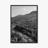 Catskill Mountains Black and White Fine Art Photo Print, New York Poster