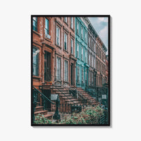 Bushwick Fine Art Photo Print, Brooklyn, NYC, New York, USA, Brownstones, Wall Decor Poster