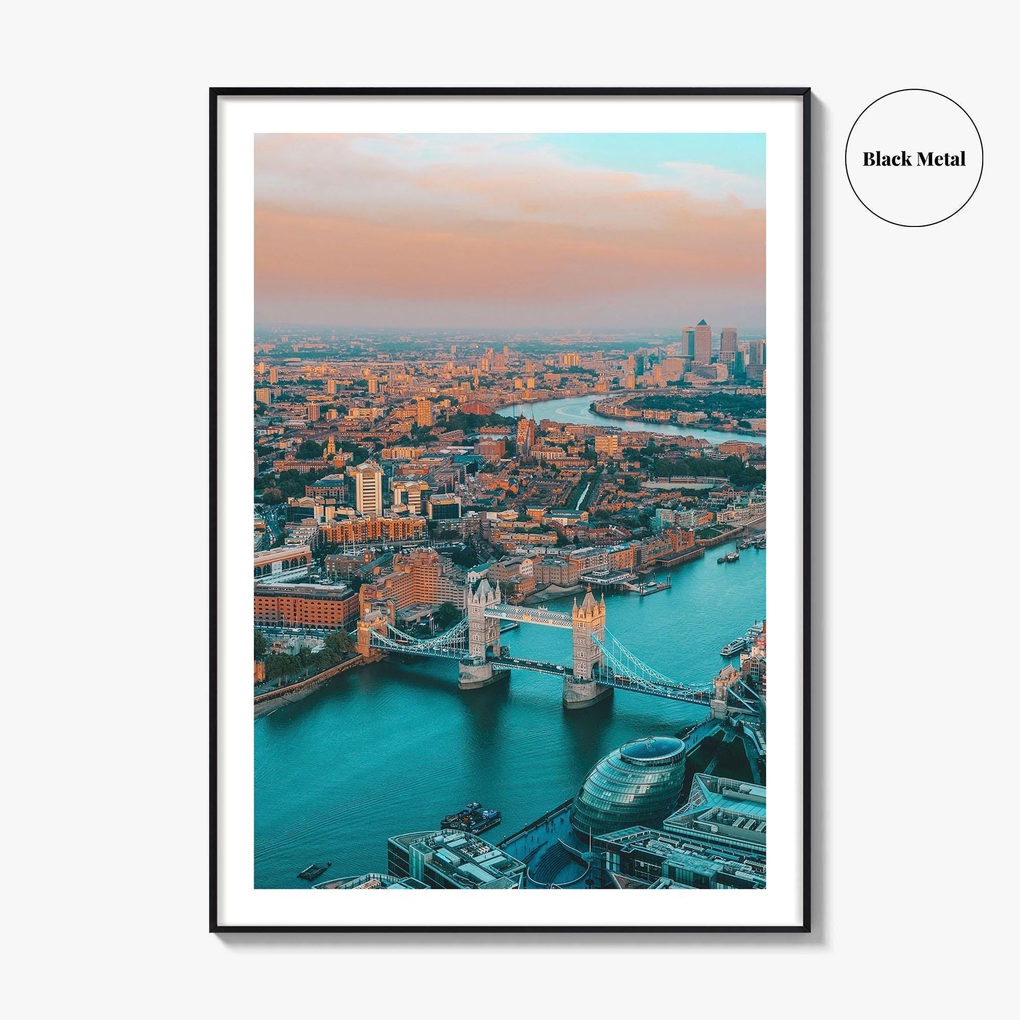 London Skyline Fine Art Photo Print, Thames River, England, UK, Wall Decor, Poster