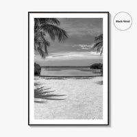 Key Largo Black and White Fine Art Photo Print, Florida Keys, Island Beach Poster