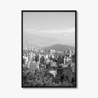 Medellin Skyline Black and White Fine Art Photo Print, Antioquia, Colombia Wall Poster
