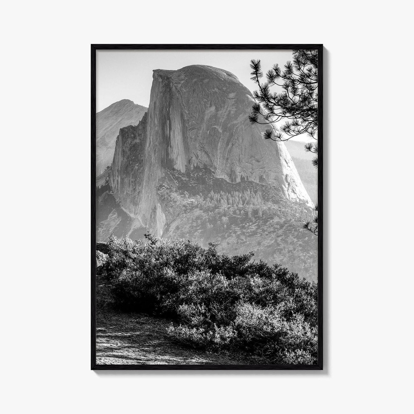 Half Dome Black and White Fine Art Photo Print, Yosemite National Park, California Poster