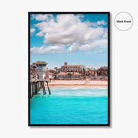 Huntington Beach Fine Art Photo Print, Lifeguard Tower, Pier, Orange County California USA