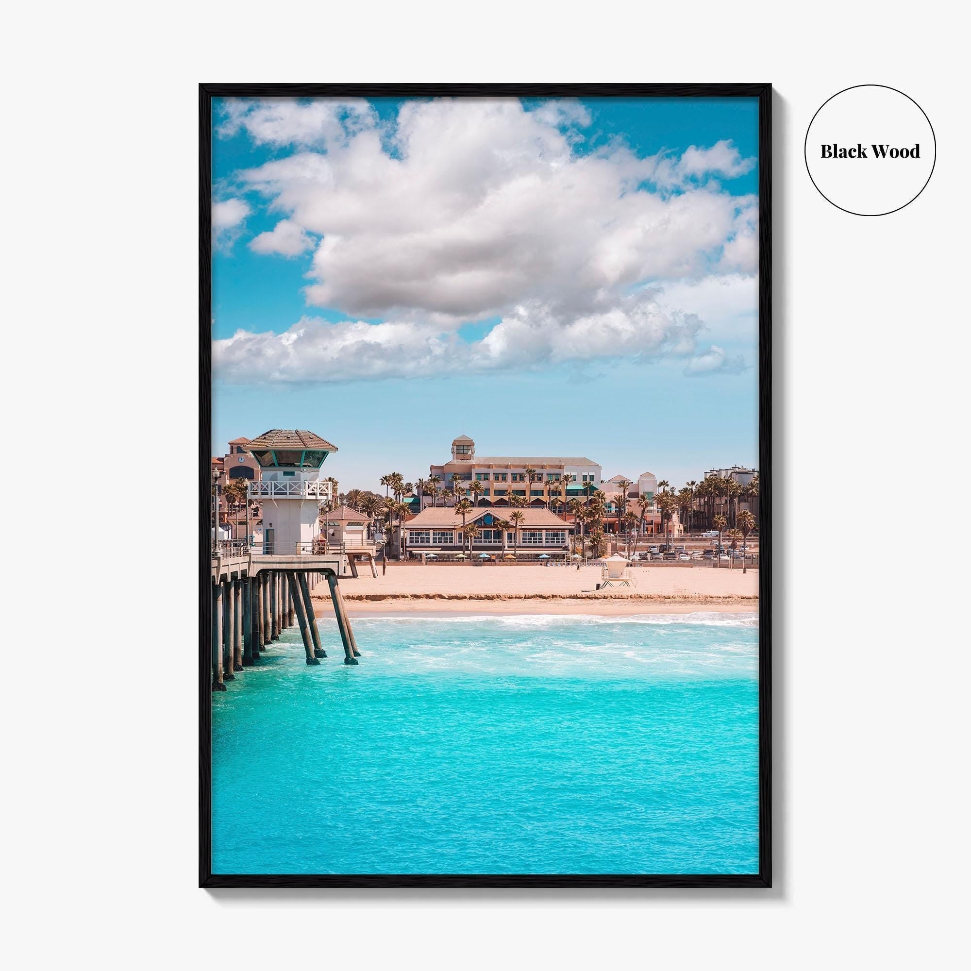 Huntington Beach Fine Art Photo Print, Lifeguard Tower, Pier, Orange County California USA