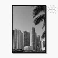 Miami Black and White Fine Art Photo Print, South Beach, Florida Wall Poster, USA