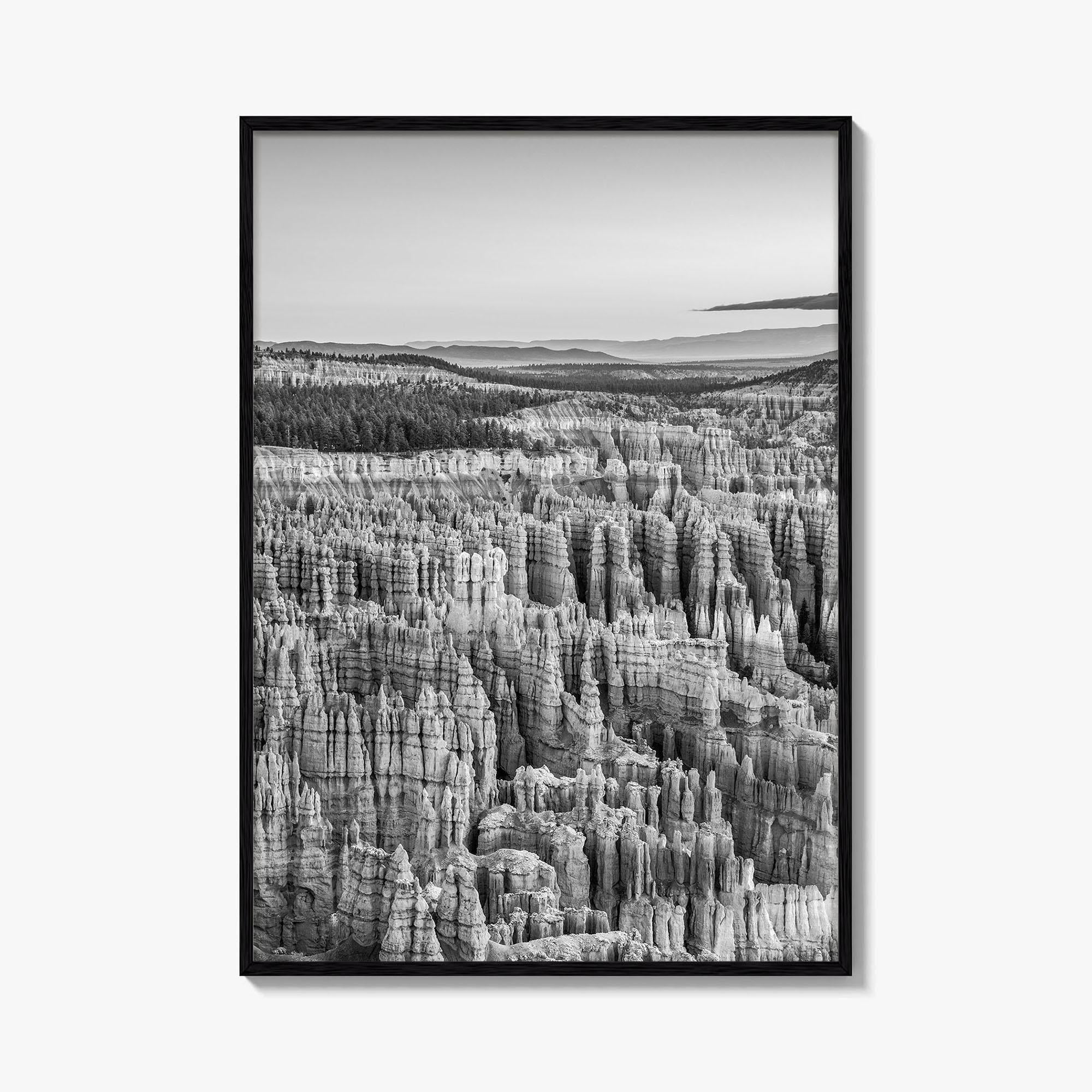 Bryce Canyon National Park Black and White Fine Art Photo Print, Utah USA Poster
