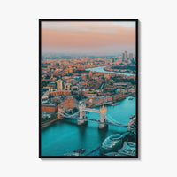 London Skyline Fine Art Photo Print, Thames River, England, UK, Wall Decor, Poster