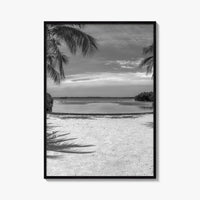 Key Largo Black and White Fine Art Photo Print, Florida Keys, Island Beach Poster