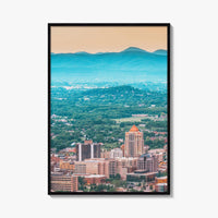 Roanoke Skyline Fine Art Photo Print, Virginia USA, Downtown, Wall Decor, Poster