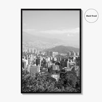 Medellin Skyline Black and White Fine Art Photo Print, Antioquia, Colombia Wall Poster