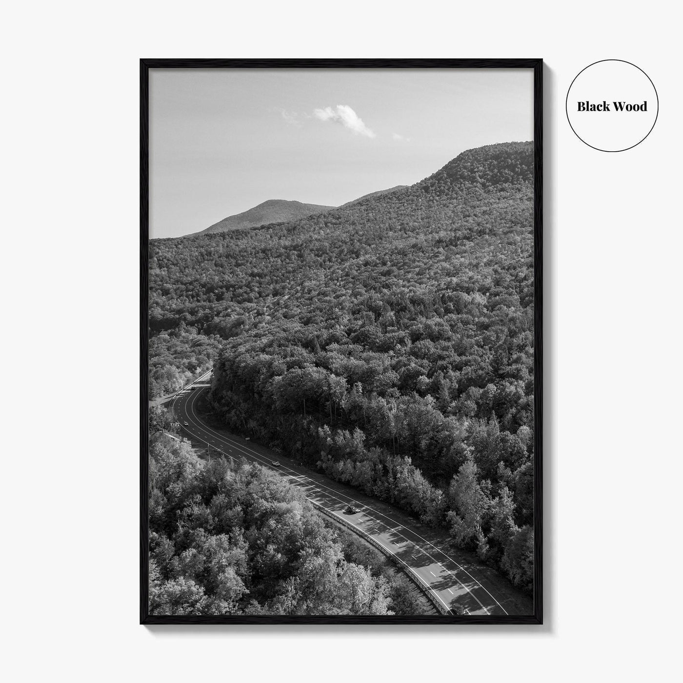 Catskill Mountains Black and White Fine Art Photo Print, New York Poster