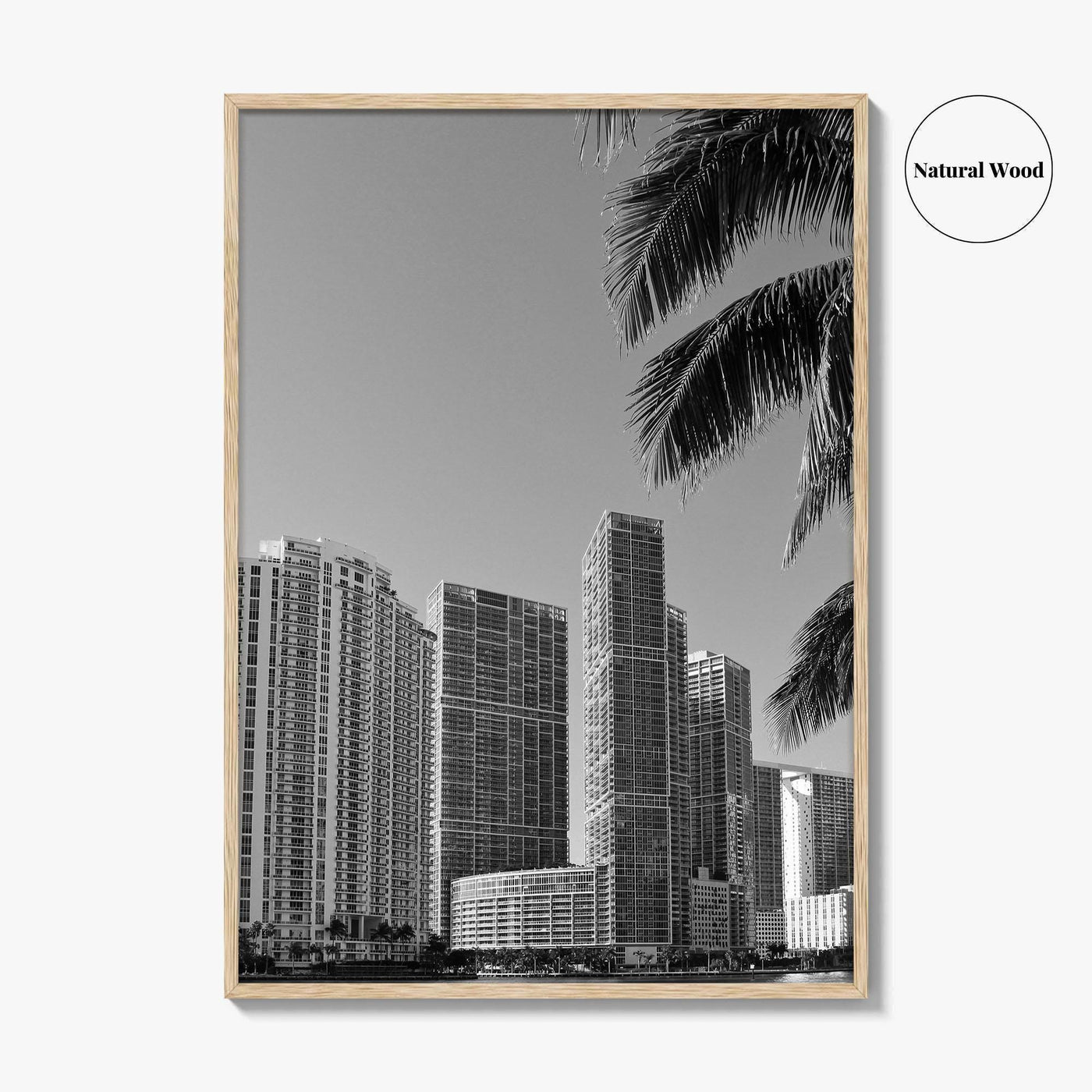 Miami Black and White Fine Art Photo Print, South Beach, Florida Wall Poster, USA