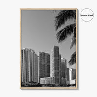 Miami Black and White Fine Art Photo Print, South Beach, Florida Wall Poster, USA